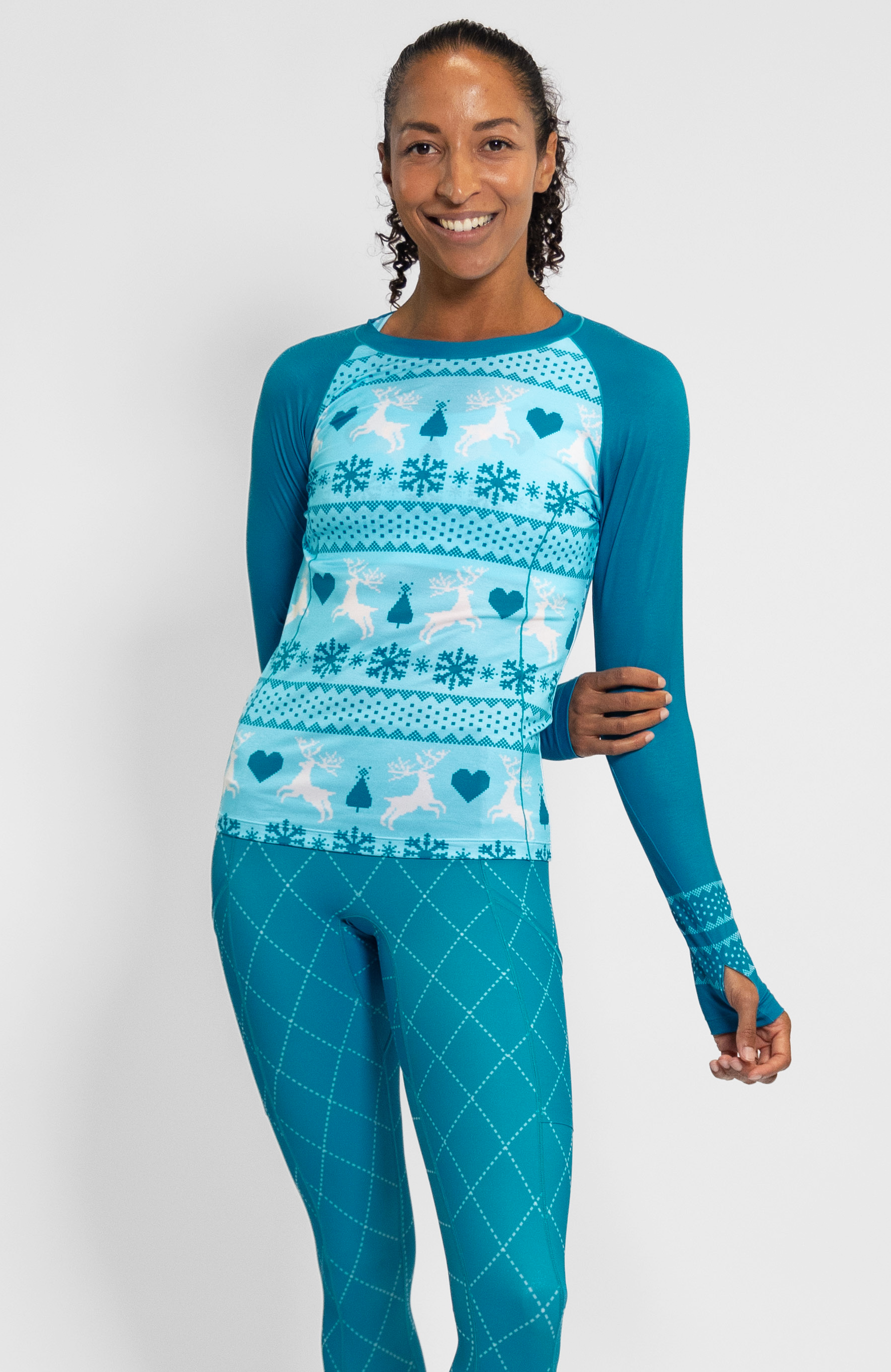 Coeur Sports Merino Wool Run Top Holiday 24 Merino Wool Run Top