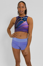 Coeur Sports Run Crop Top Run Tech Crop in Flow State