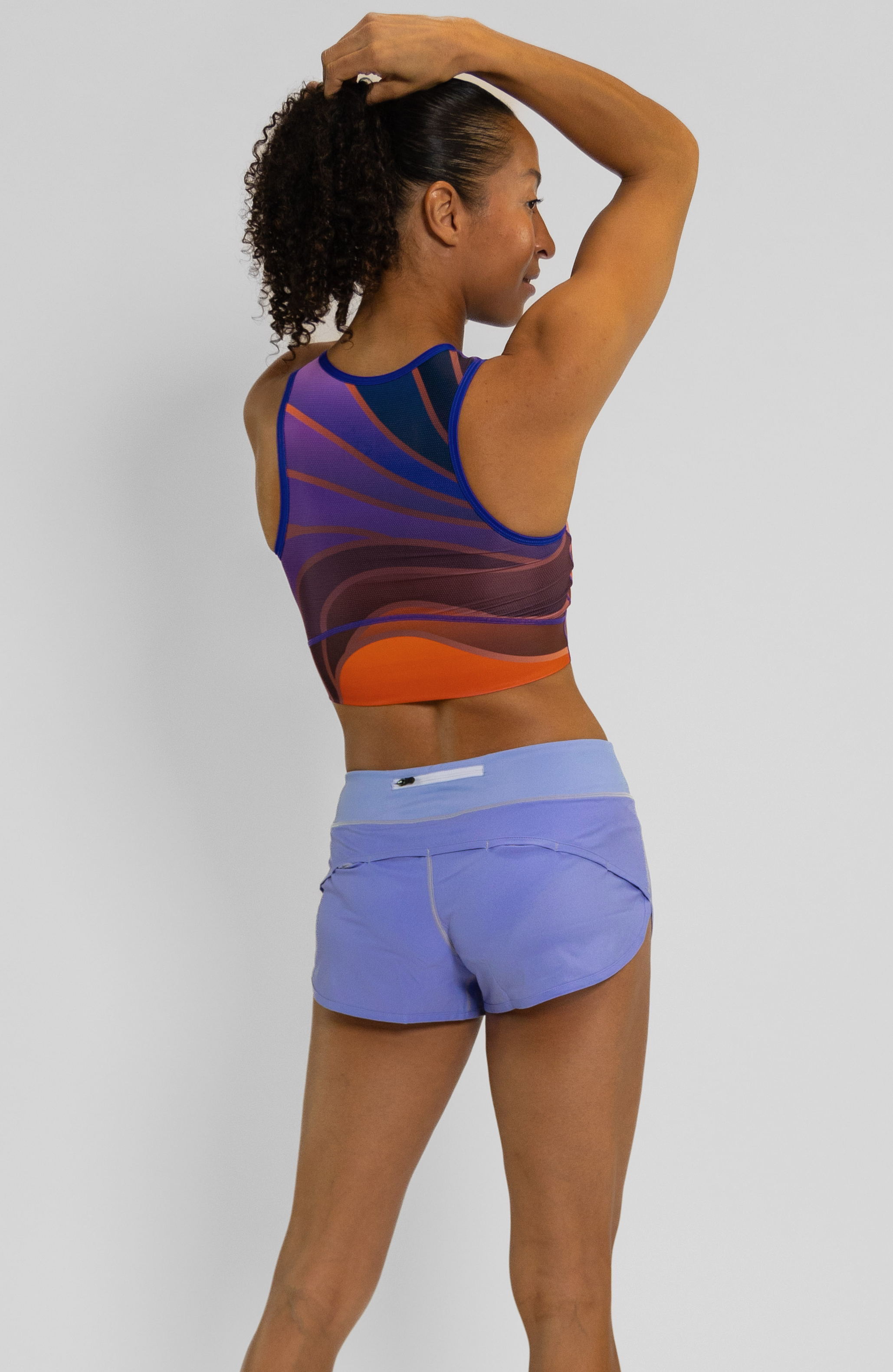 Coeur Sports Run Crop Top Run Tech Crop in Flow State