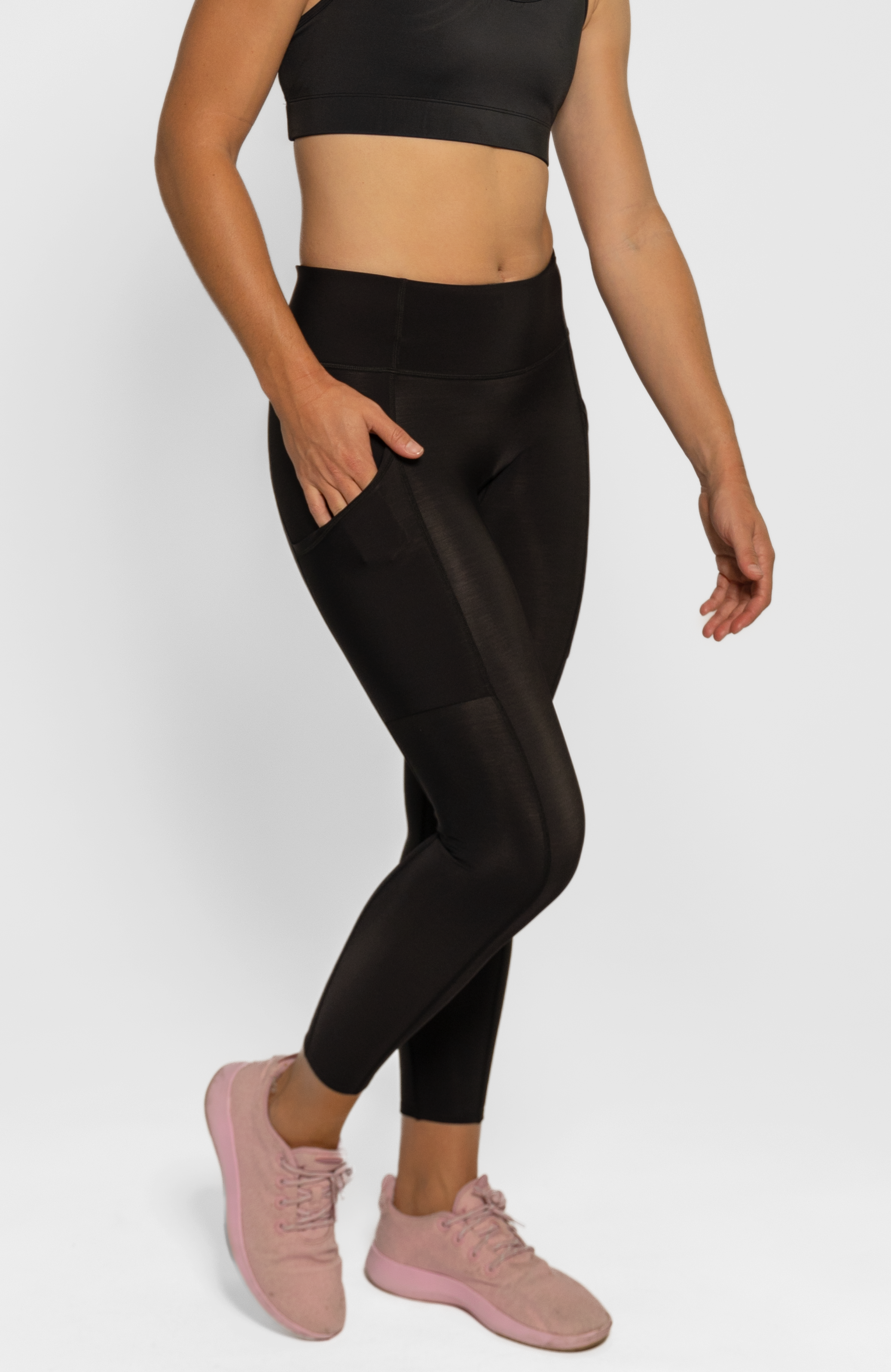 Lululemon Women's Running Capri Leggings w/ Pockets Size 6 Zipper Pocket -  Black
