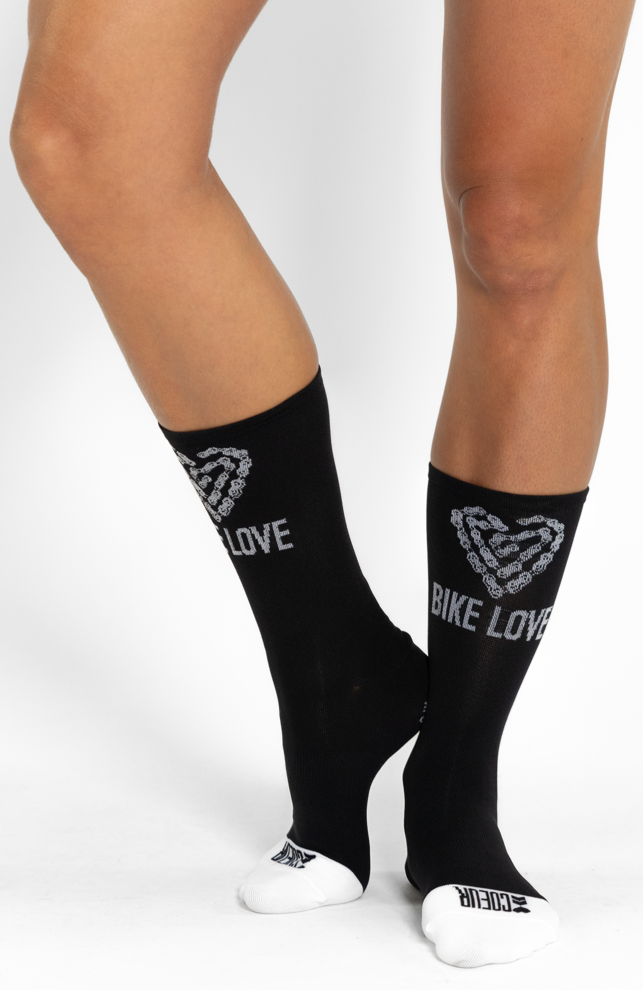 Coeur Sports Socks ONE SIZE / Black Bike Love Cycling Socks