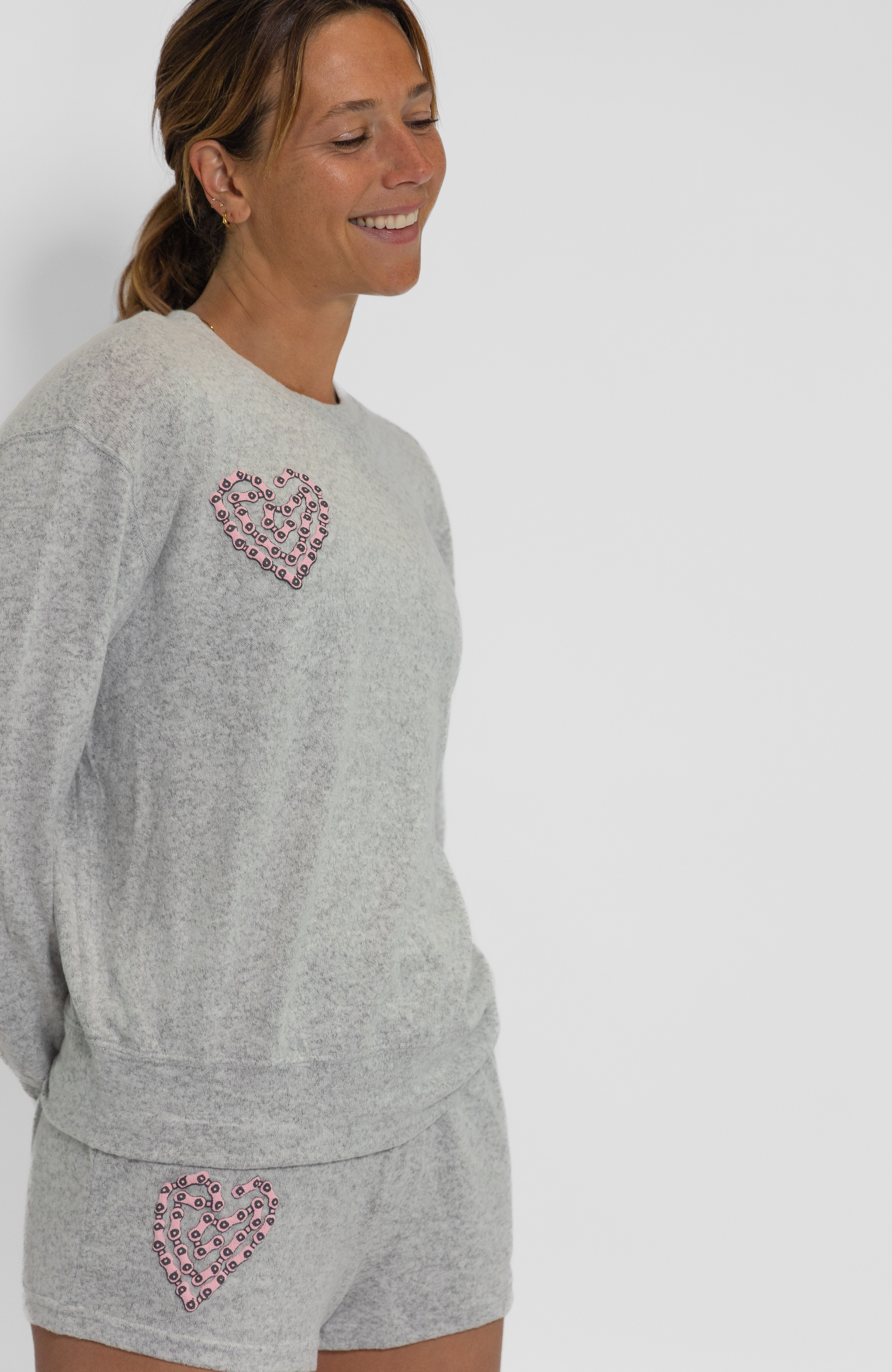 Coeur Sports Sweatshirt Coeur x Nuzzle Chain Heart Luxe Pullover