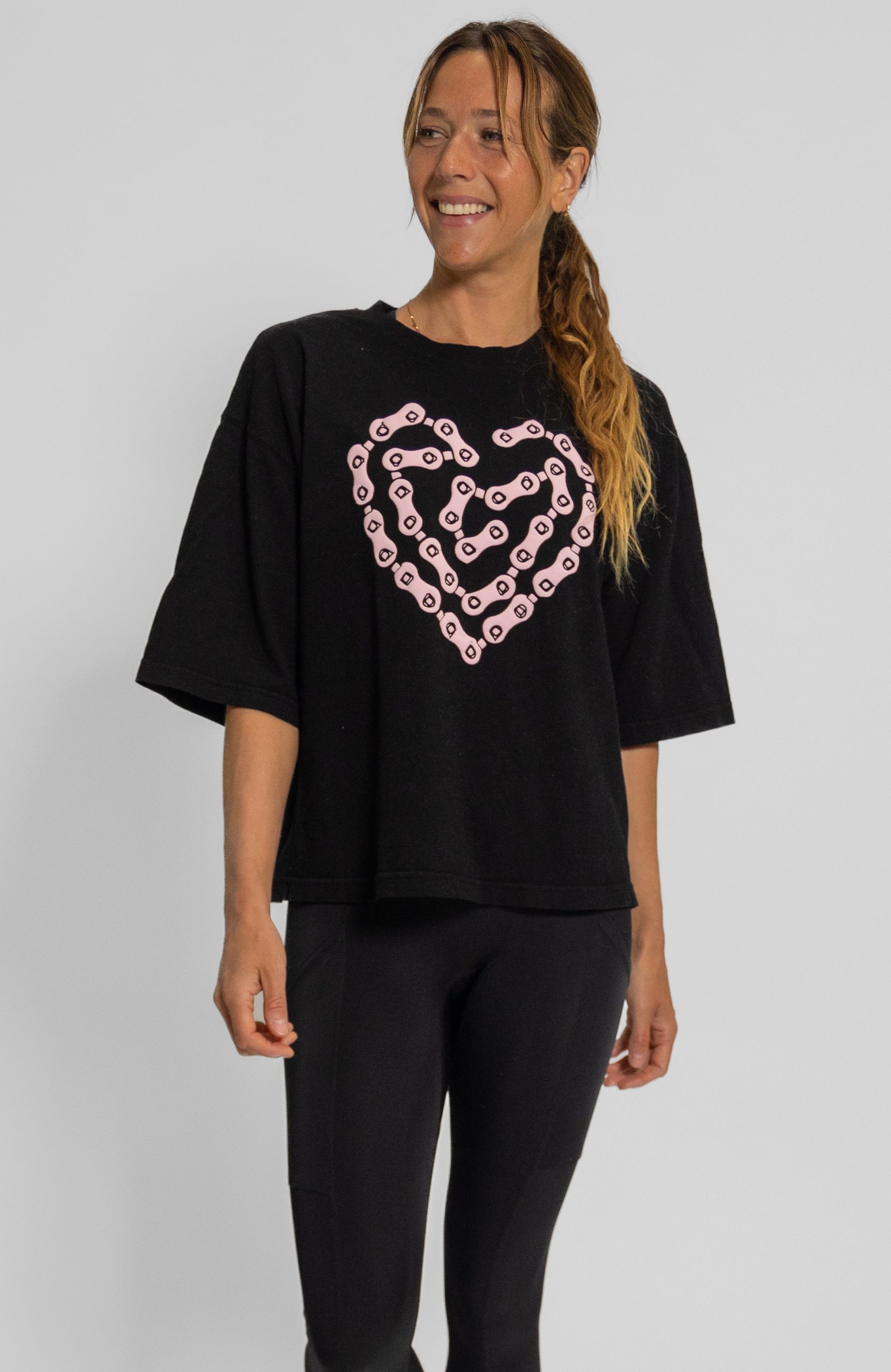 Coeur Sports Tee Bike Chain Heart Boxy Tee