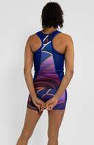 Coeur Sports Tri Tank Triathlon Tank Top with Shelf Bra in Flow State