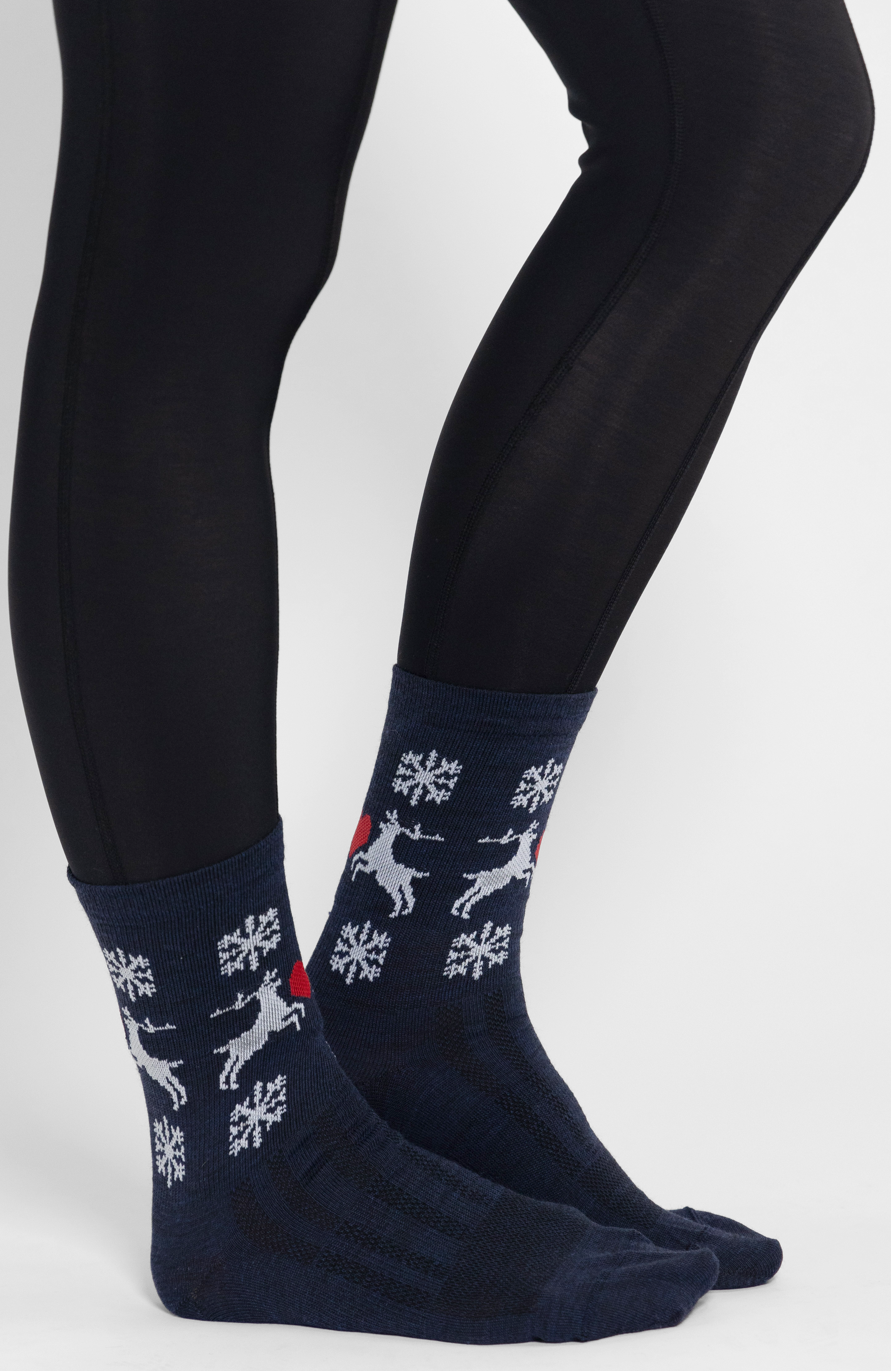 Coeur Sports Wool Socks ONE SIZE / Blue Holiday Wool Sock