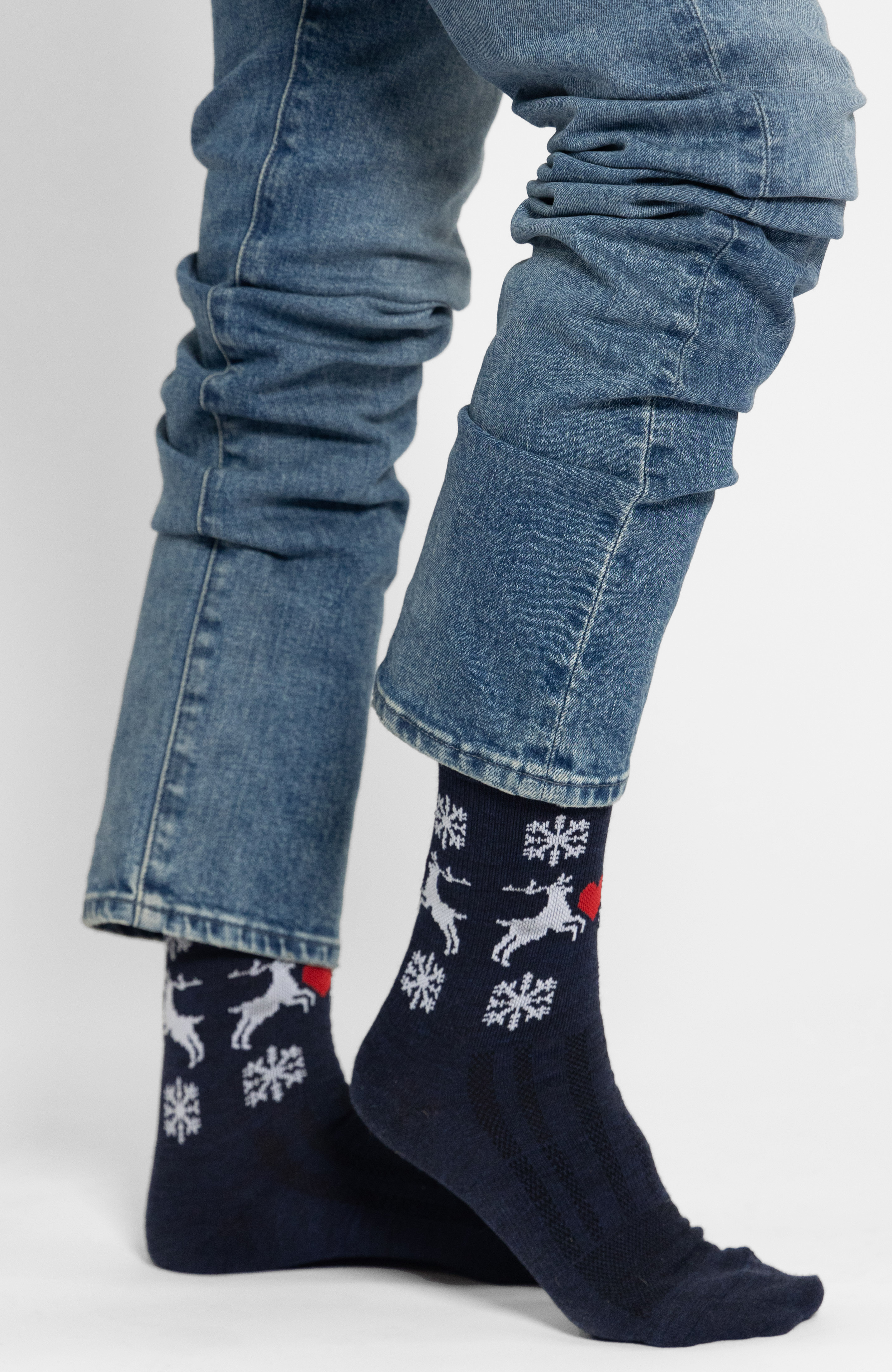 Coeur Sports Wool Socks ONE SIZE / Blue Holiday Wool Sock