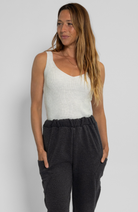 Nuzzle Clothing Shirts & Tops Knit Tank in Silver