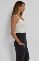 Nuzzle Clothing Shirts & Tops Knit Tank in Silver